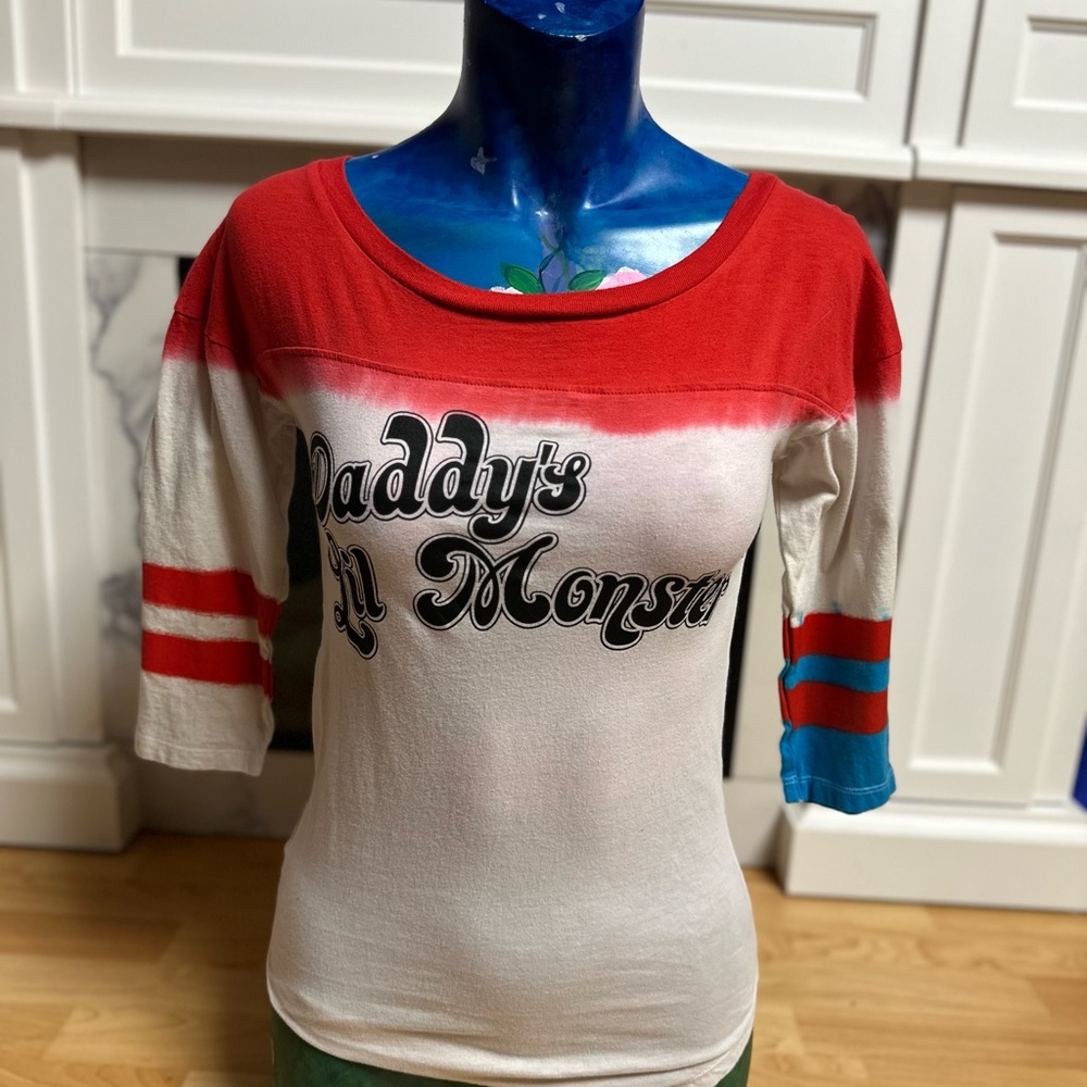 Daddy’s Little Monster Red and White Graphic Tee